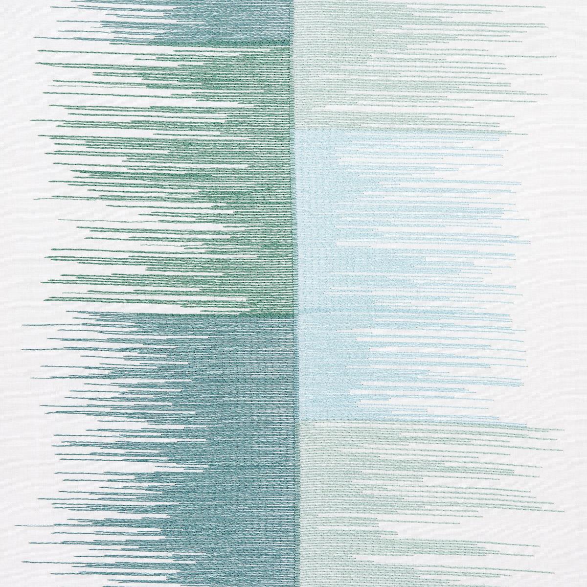 Schumacher Sunburst Stripe Embroidery Mineral Fabric