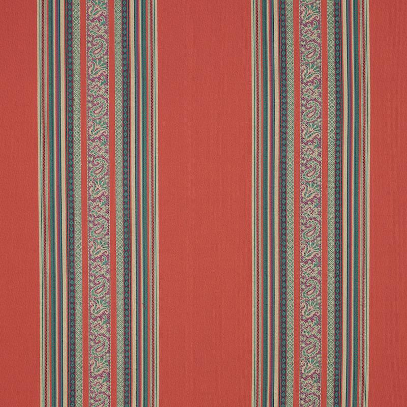 Schumacher Markova Stripe Red Fabric