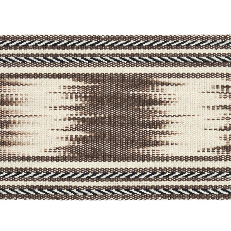 Schumacher Brown Banyan Ikat Tape