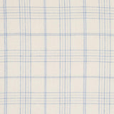 Schumacher Nils Plaid Linen Blue Fabric