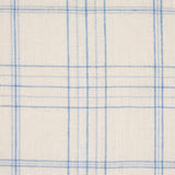 Schumacher Nils Plaid Linen Blue Fabric
