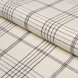 Schumacher Nils Plaid Linen Charcoal Fabric