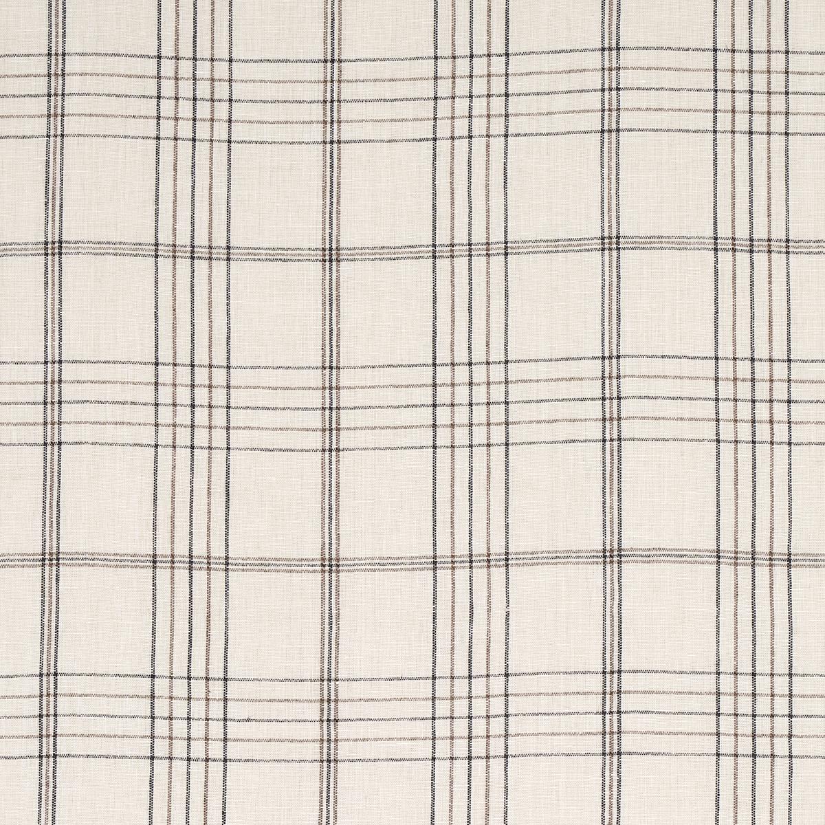 Schumacher Nils Plaid Linen Charcoal Fabric