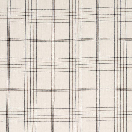 Schumacher Nils Plaid Linen Charcoal Fabric