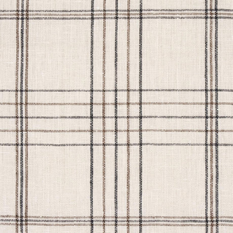 Schumacher Nils Plaid Linen Charcoal Fabric
