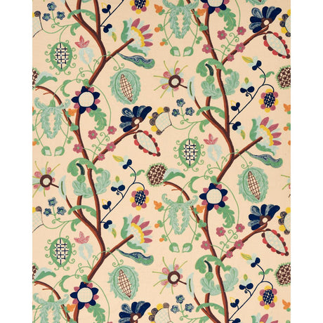 Schumacher Mandevilla Embroidery Document Fabric