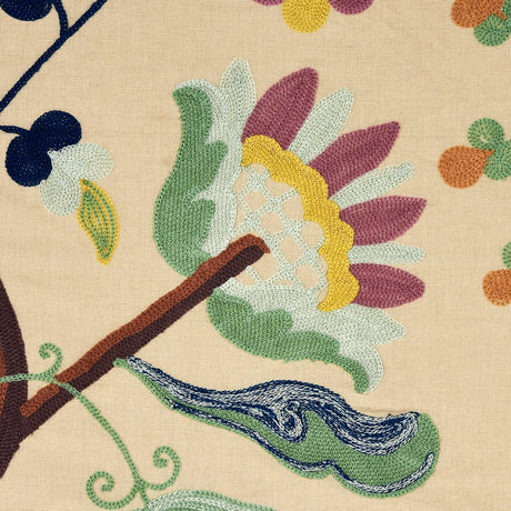 Schumacher Mandevilla Embroidery Document Fabric