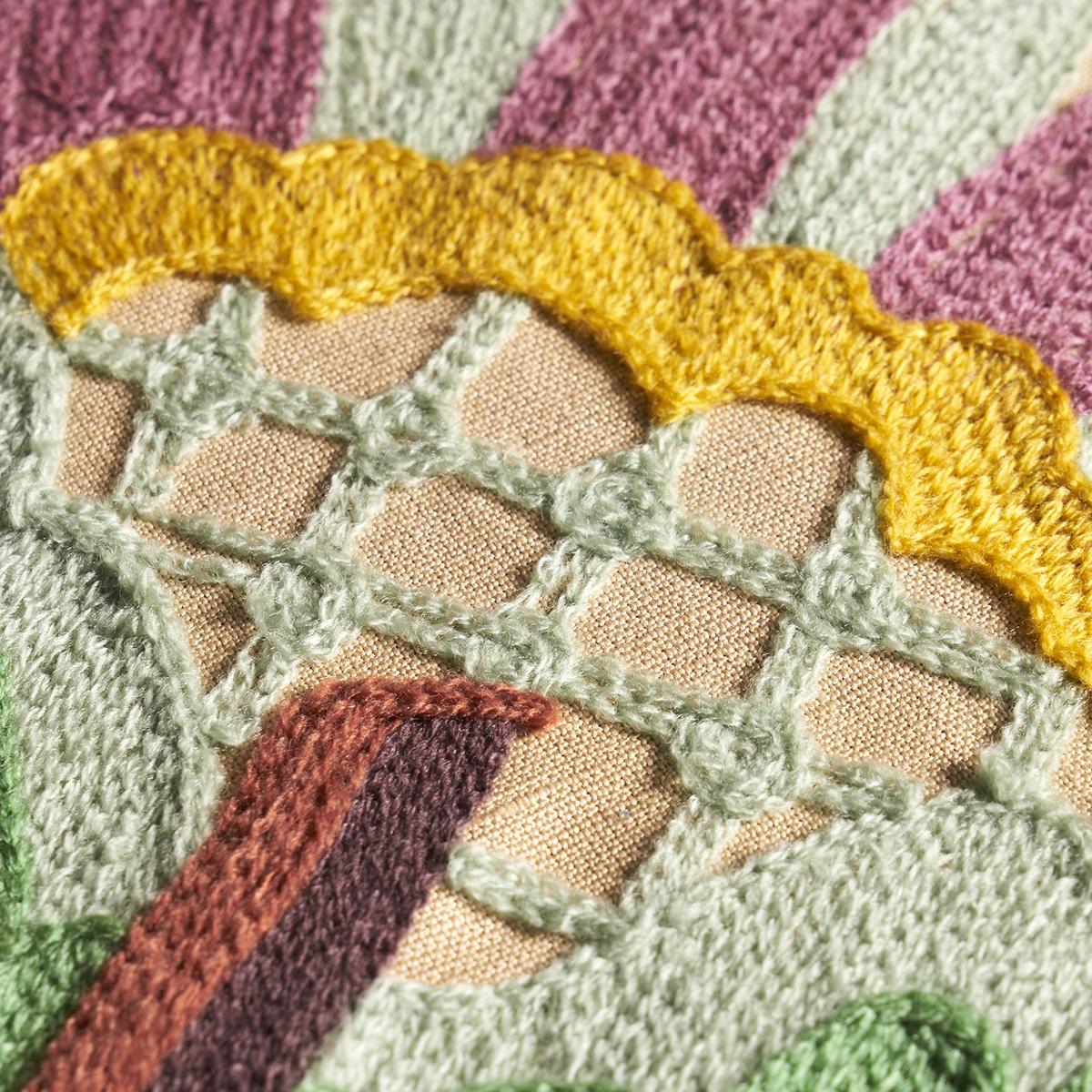 Schumacher Mandevilla Embroidery Document Fabric