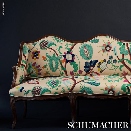 Schumacher Mandevilla Embroidery Document Fabric