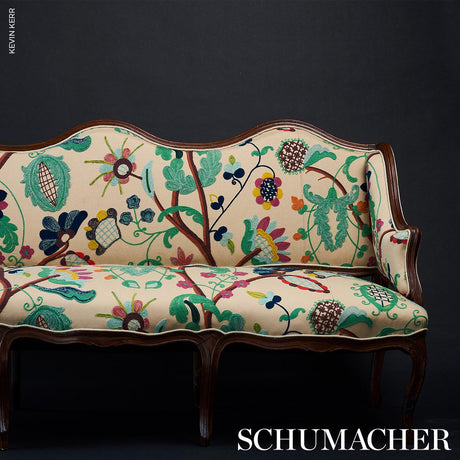 Schumacher Mandevilla Embroidery Document Fabric