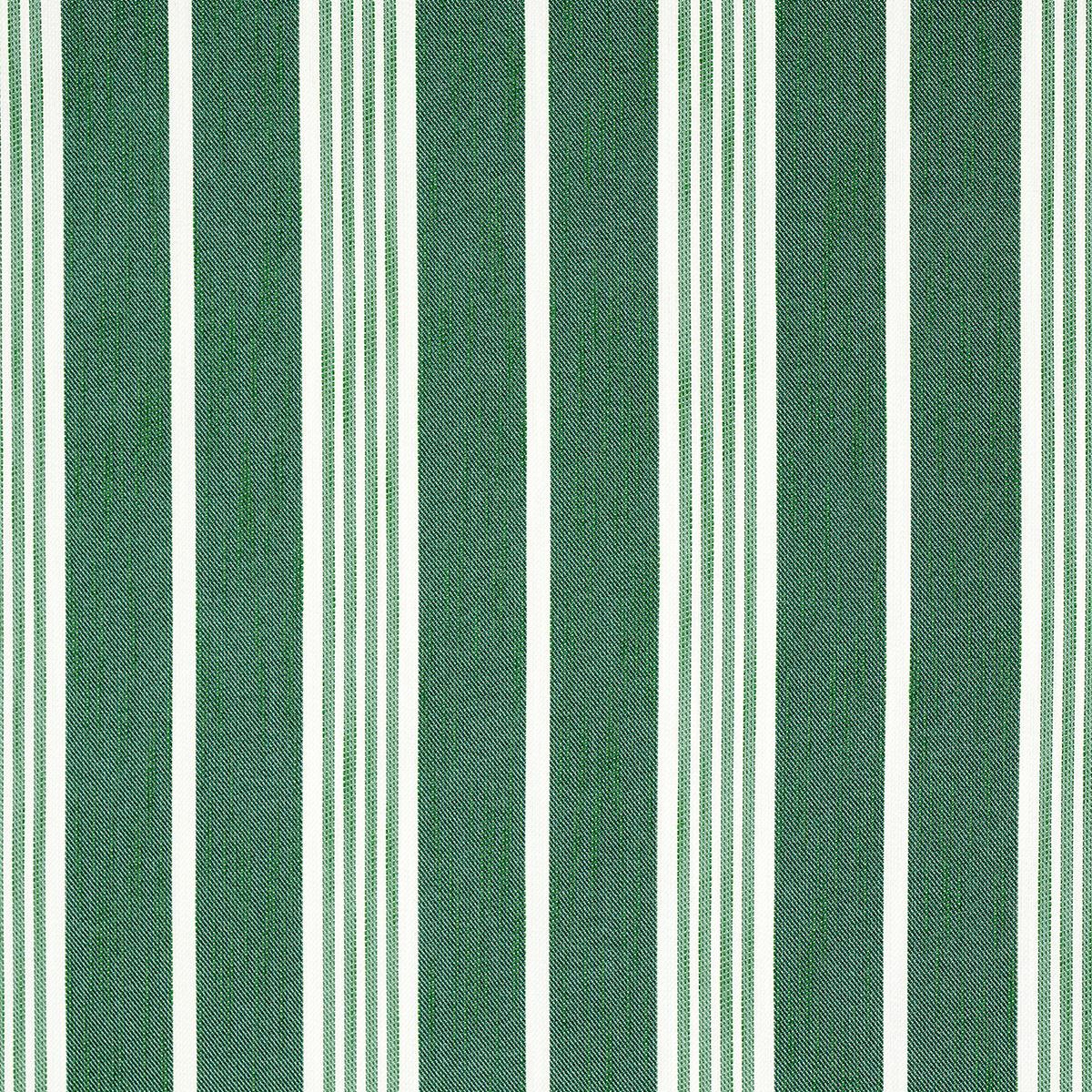 Schumacher Hampton Stripe Indoor/Outdoor Emerald Fabric
