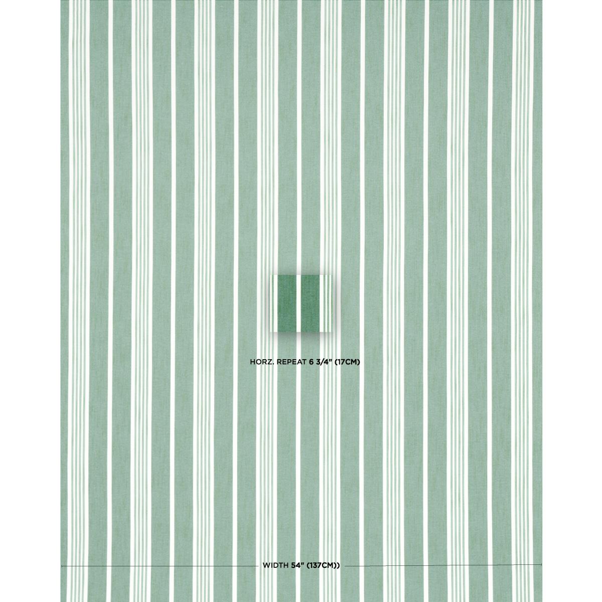Schumacher Hampton Stripe Indoor/Outdoor Emerald Fabric