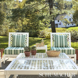 Schumacher Hampton Stripe Indoor/Outdoor Emerald Fabric