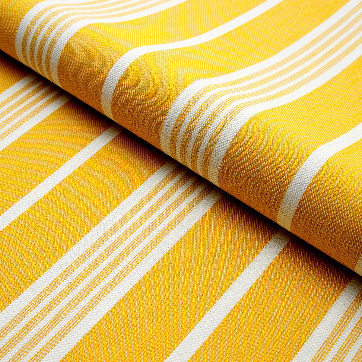 Schumacher Hampton Stripe Indoor/Outdoor Canary Fabric