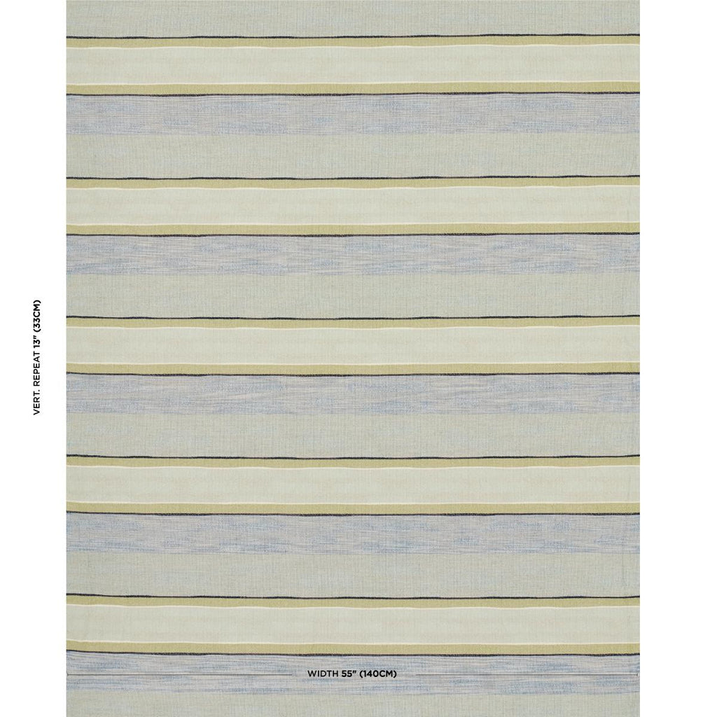 Schumacher Pikes Stripe Aegean Fabric