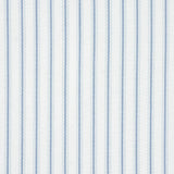 Schumacher Birdie Ticking Stripe China Blue Fabric