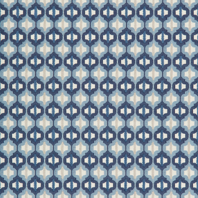 Kravet TURNED OUT TILE MARINE Upholstery Fabric