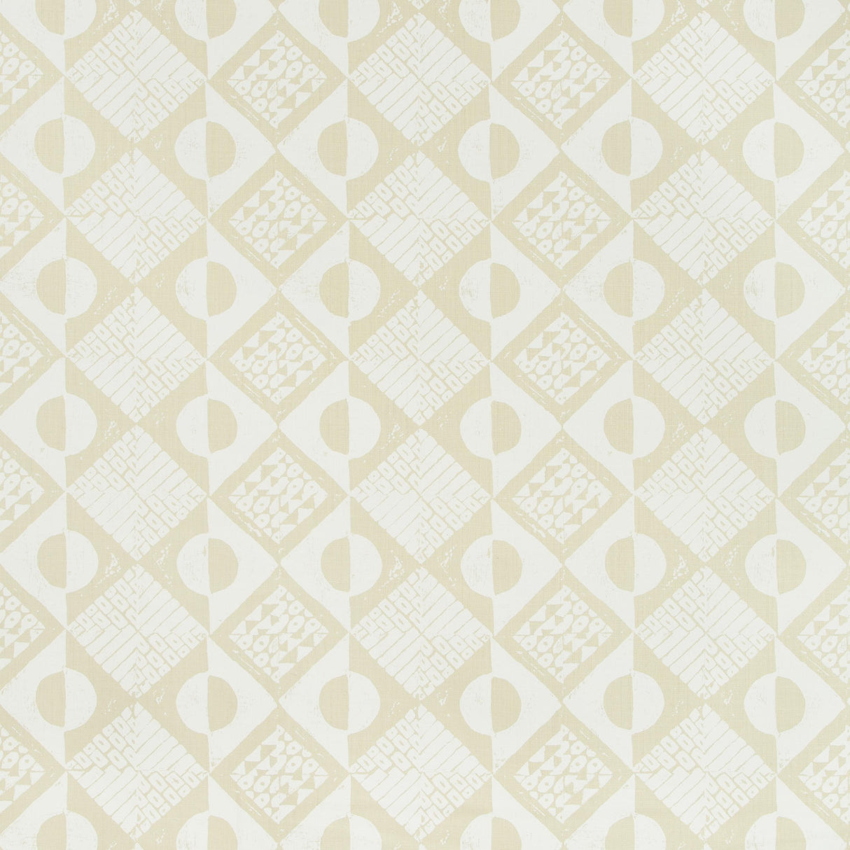 Lee Jofa CIRCLES AND SQUARES OFF WHITE Fabric