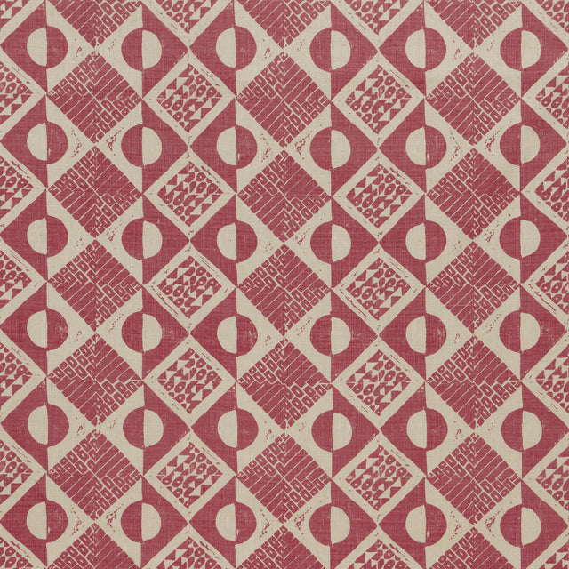 Lee Jofa CIRCLES AND SQUARES BERRY Fabric