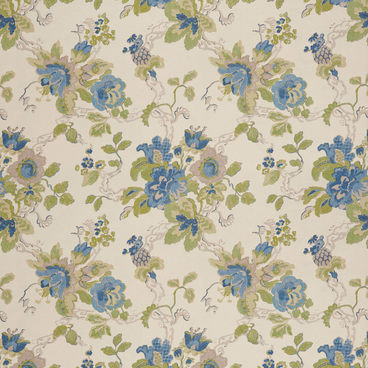 Lee Jofa PARNHAM CORNFLOWER/LIME Wallpaper