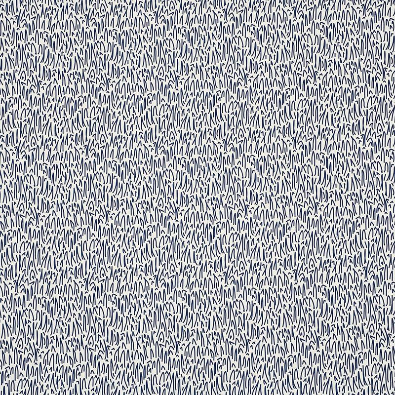 Schumacher Grass Ii Indoor/Outdoor Navy Fabric