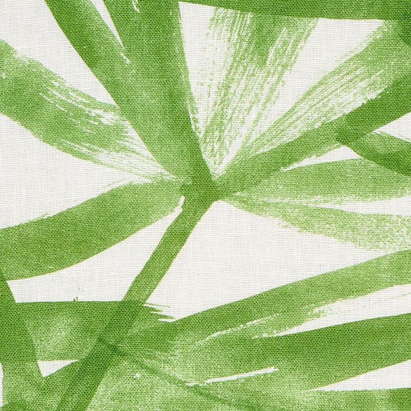 Schumacher Sunlit Palm Linen Green Fabric