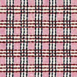 Schumacher Trellis Hand Block Print Rose & Midnight Fabric