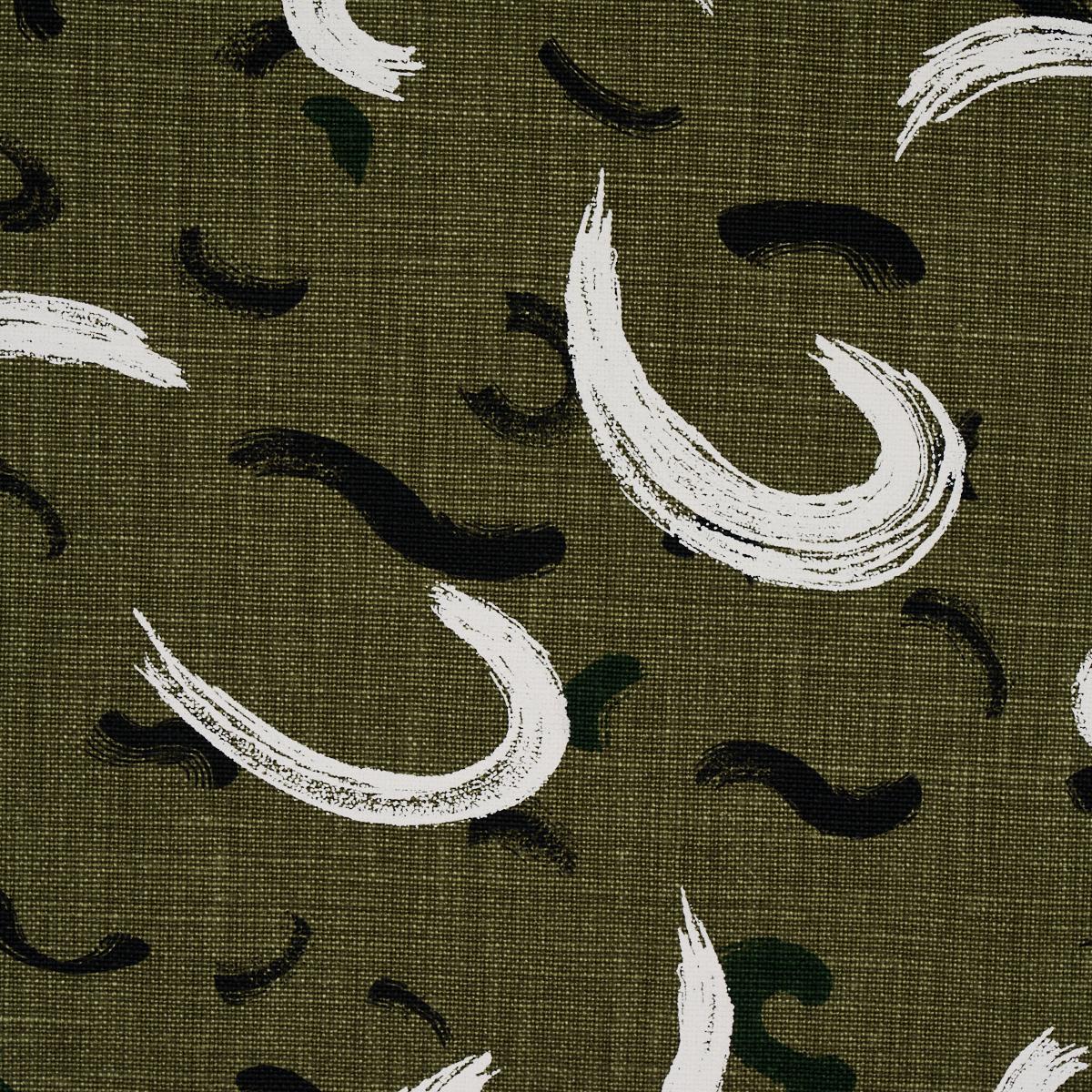Schumacher Brushmark Olive Fabric
