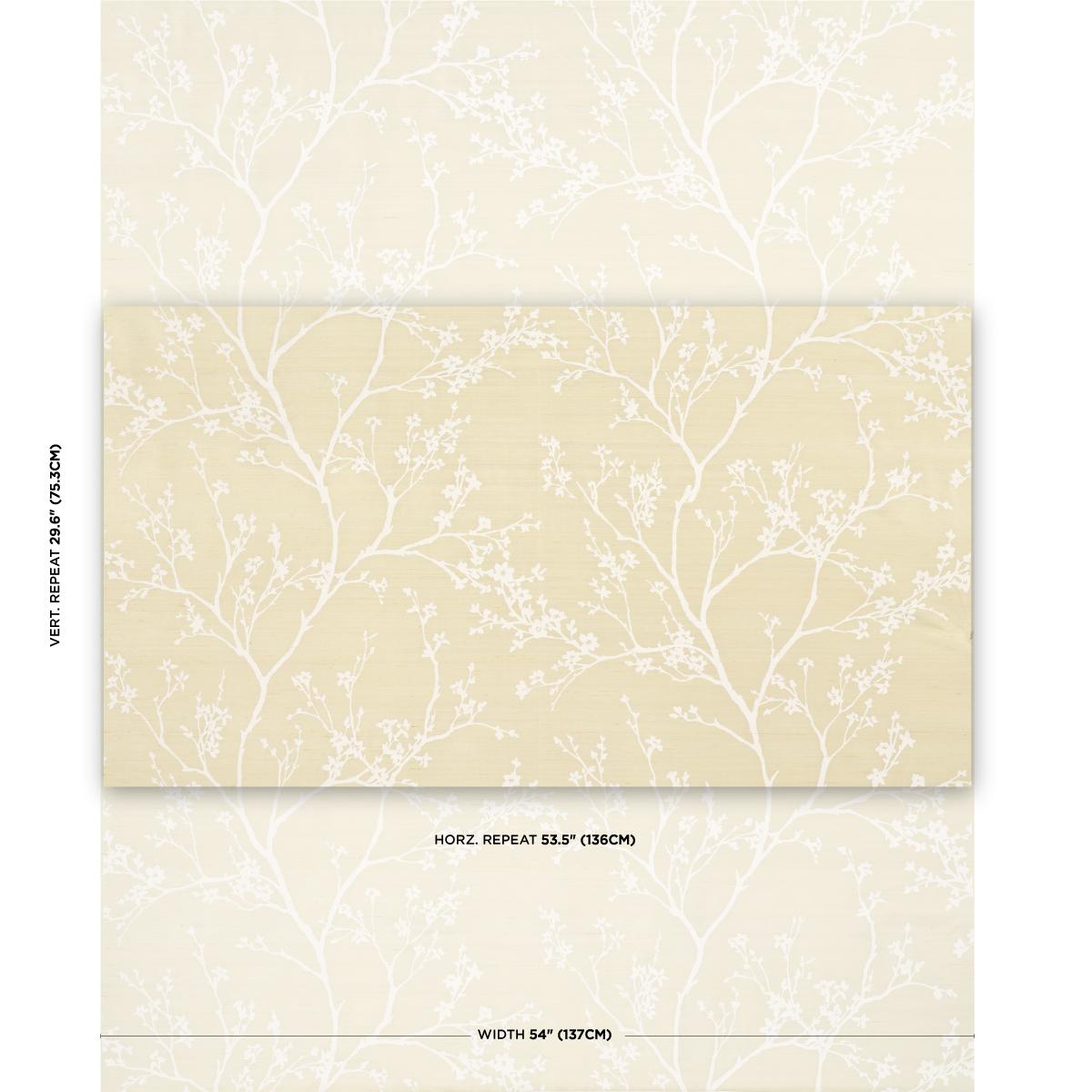 Schumacher Twiggy Silk Champagne Fabric