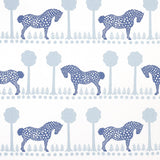 Schumacher Polka Dot Pony Blue Fabric