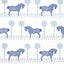 Schumacher Polka Dot Pony Blue Fabric