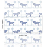 Schumacher Polka Dot Pony Blue Fabric