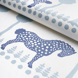 Schumacher Polka Dot Pony Blue Fabric