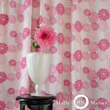 Schumacher Dahlia Hand Block Print Hot Pink Fabric
