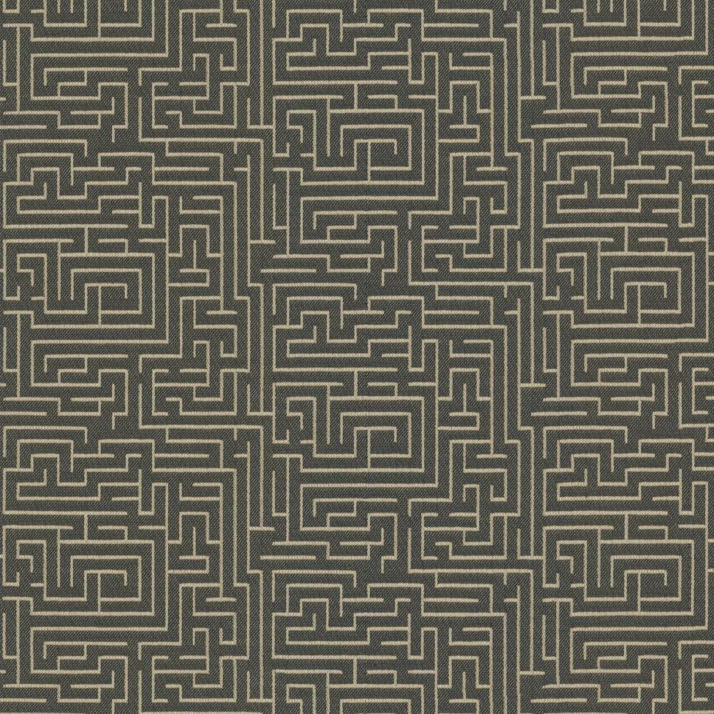 Kasmir Jigsaw Steel Fabric