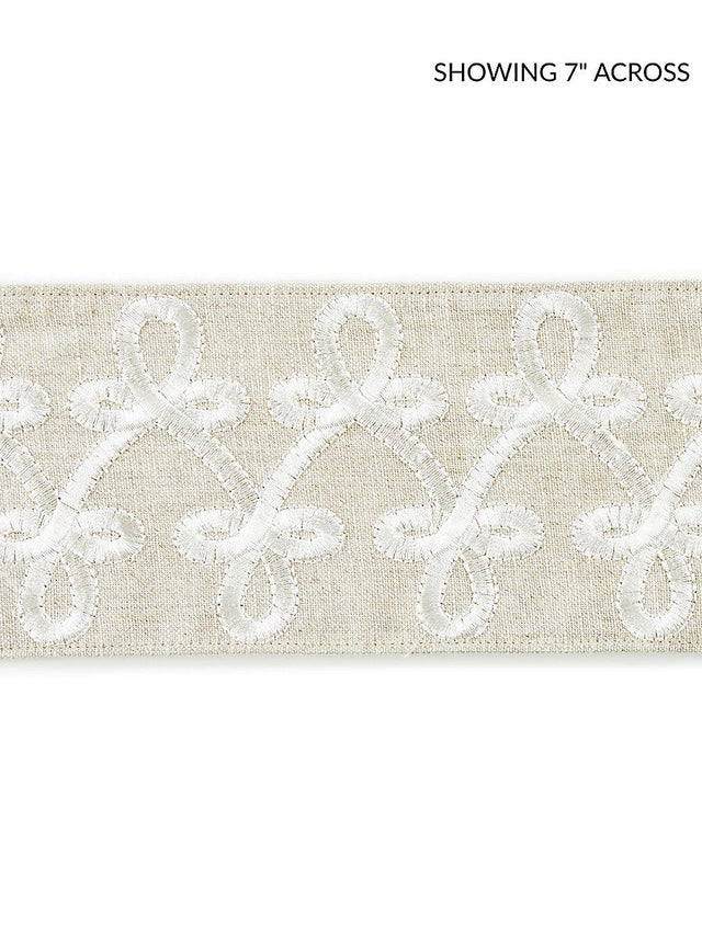 Scalamandre Empress Embroidered Tape Linen Trim