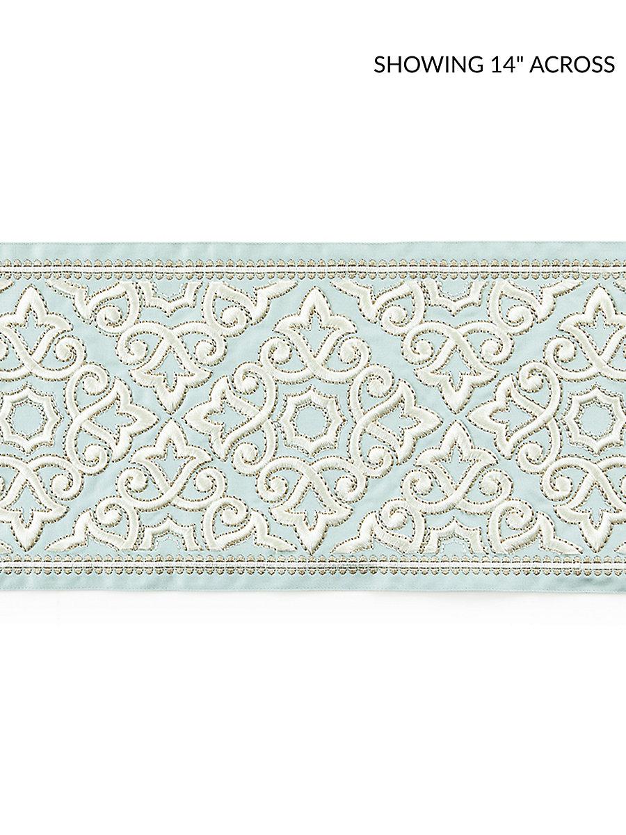 Scalamandre Ornamental Embroidered Tape Aquamarine Trim