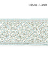Scalamandre Ornamental Embroidered Tape Aquamarine Trim