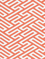 Scalamandre Canton Fret Applique Coral Fabric