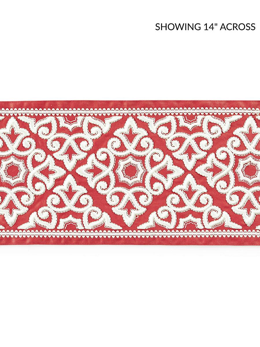 Scalamandre Ornamental Embroidered Tape Coral Trim
