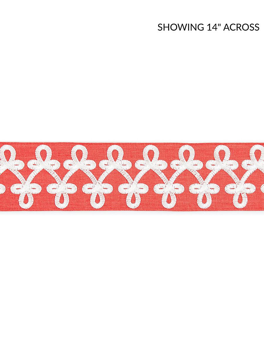 Scalamandre Empress Embroidered Tape Coral Trim