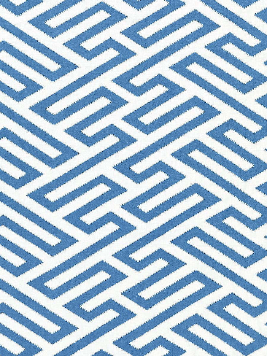 Scalamandre Canton Fret Applique Porcelain Fabric