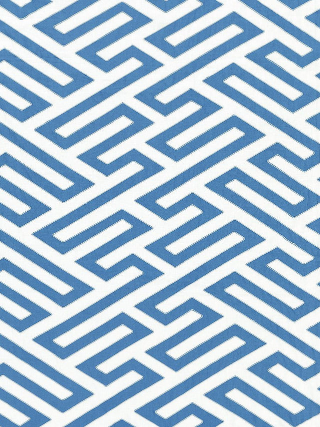 Scalamandre Canton Fret Applique Porcelain Fabric