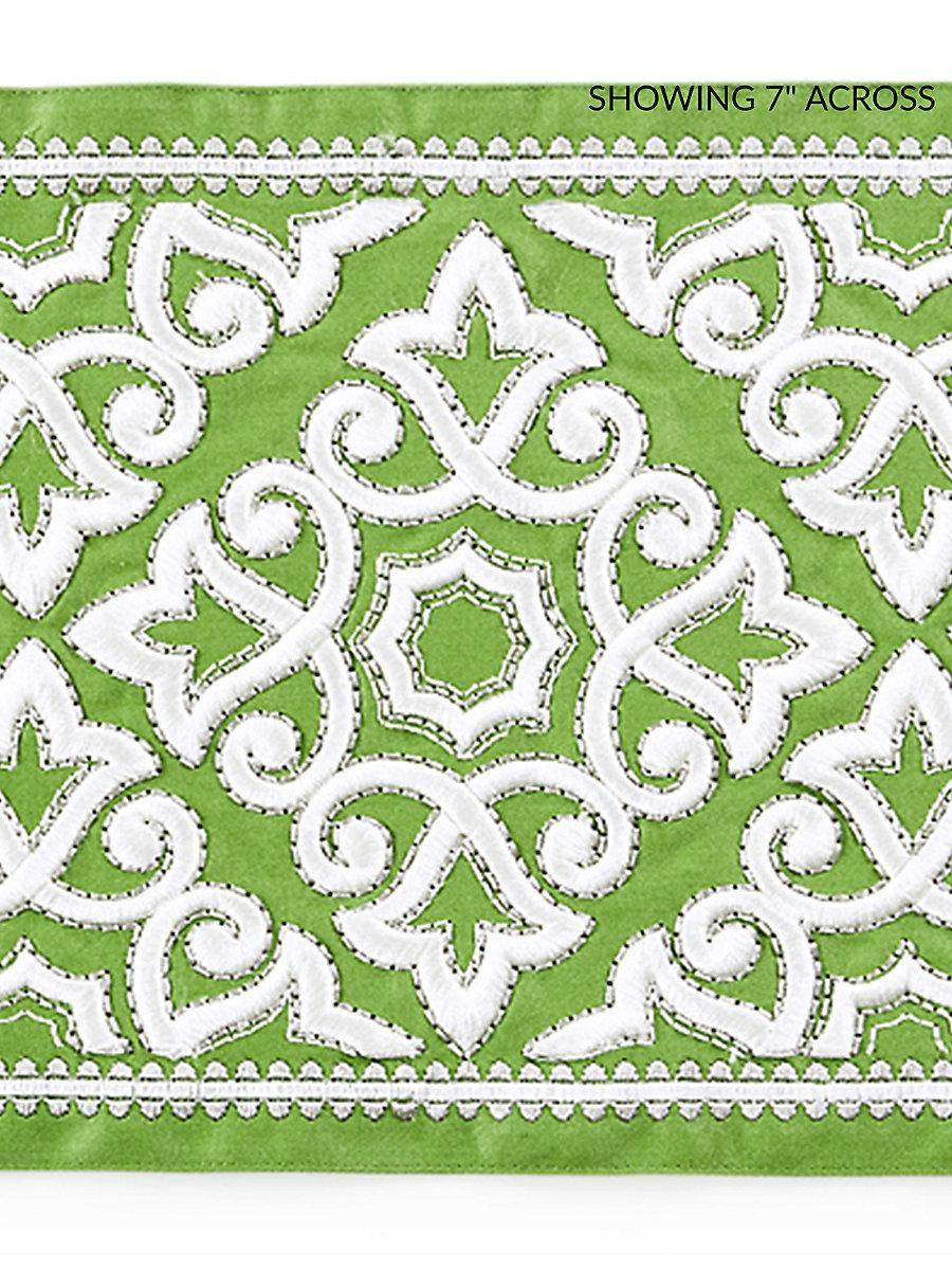 Scalamandre Ornamental Embroidered Tape Jade Trim