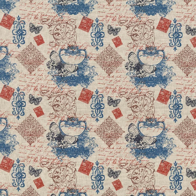 Kasmir La Mariposa Turquoise Fabric