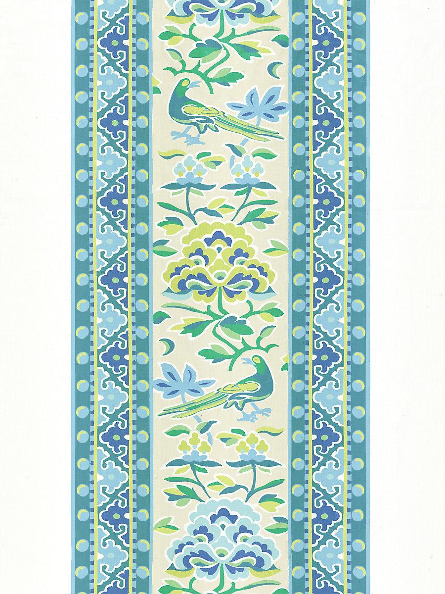 Scalamandre Royal Peony Linen Print Coastal Fabric