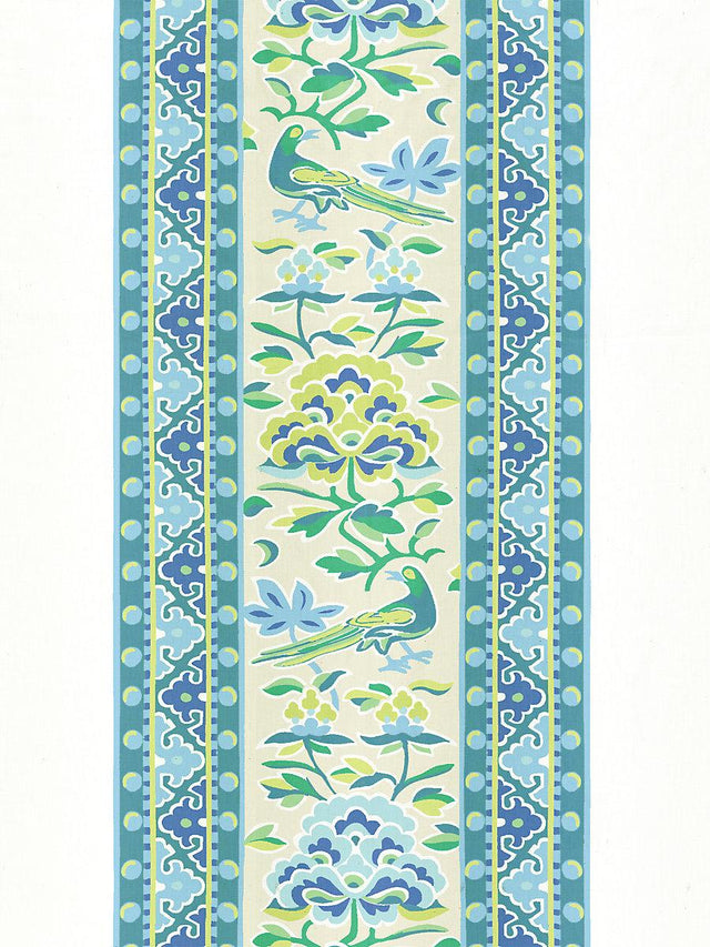 Scalamandre Royal Peony Linen Print Coastal Fabric