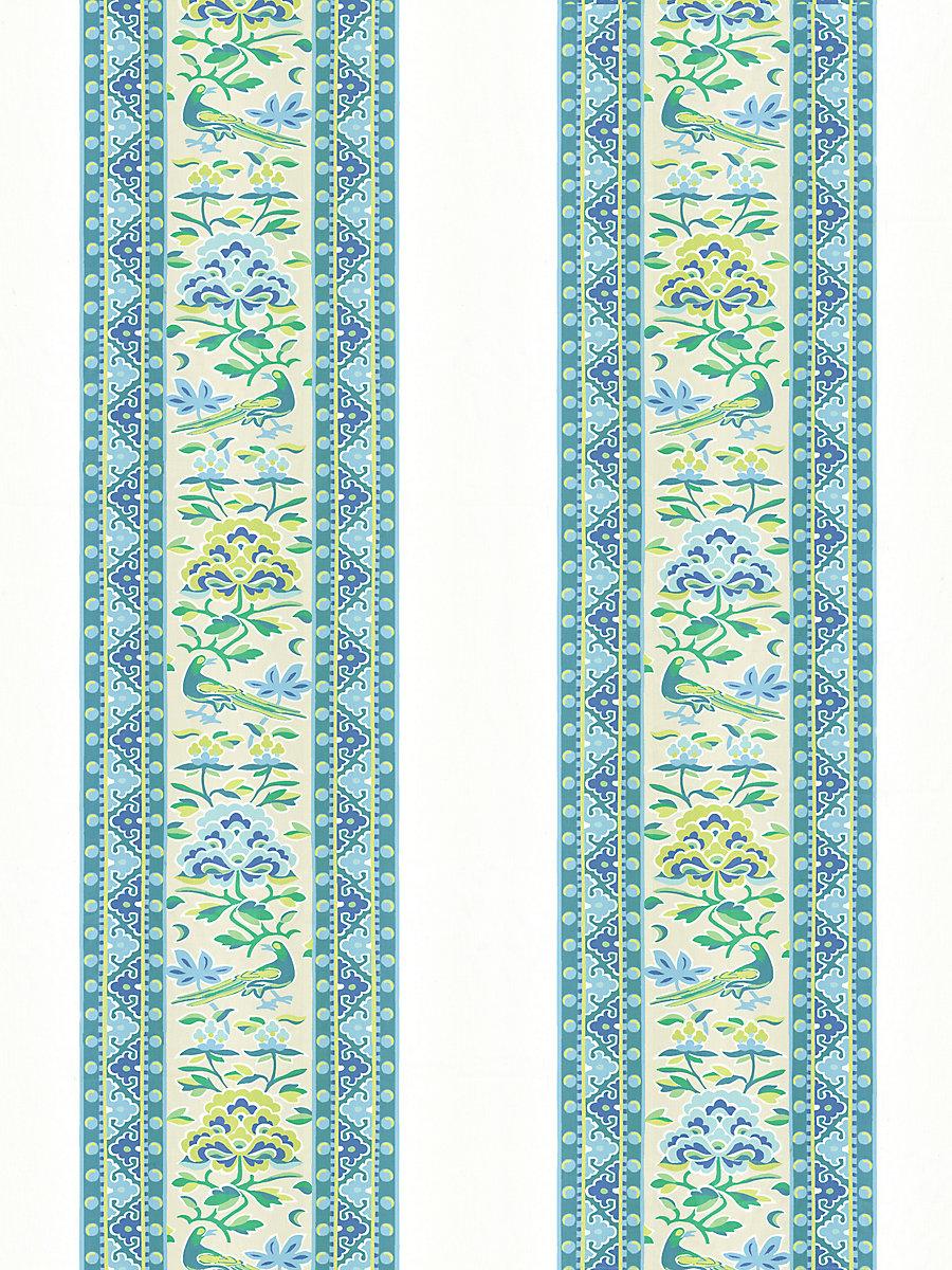 Scalamandre Royal Peony Linen Print Coastal Fabric