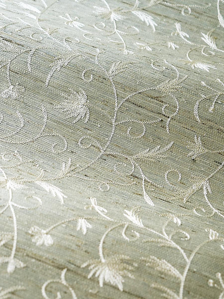 Scalamandre OLIVIA EMBROIDERED GRASSCLOTH WINTER WHEAT Wallpaper