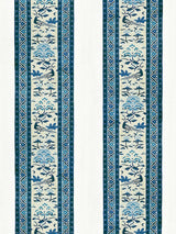 Scalamandre Royal Peony Linen Print Porcelain Fabric